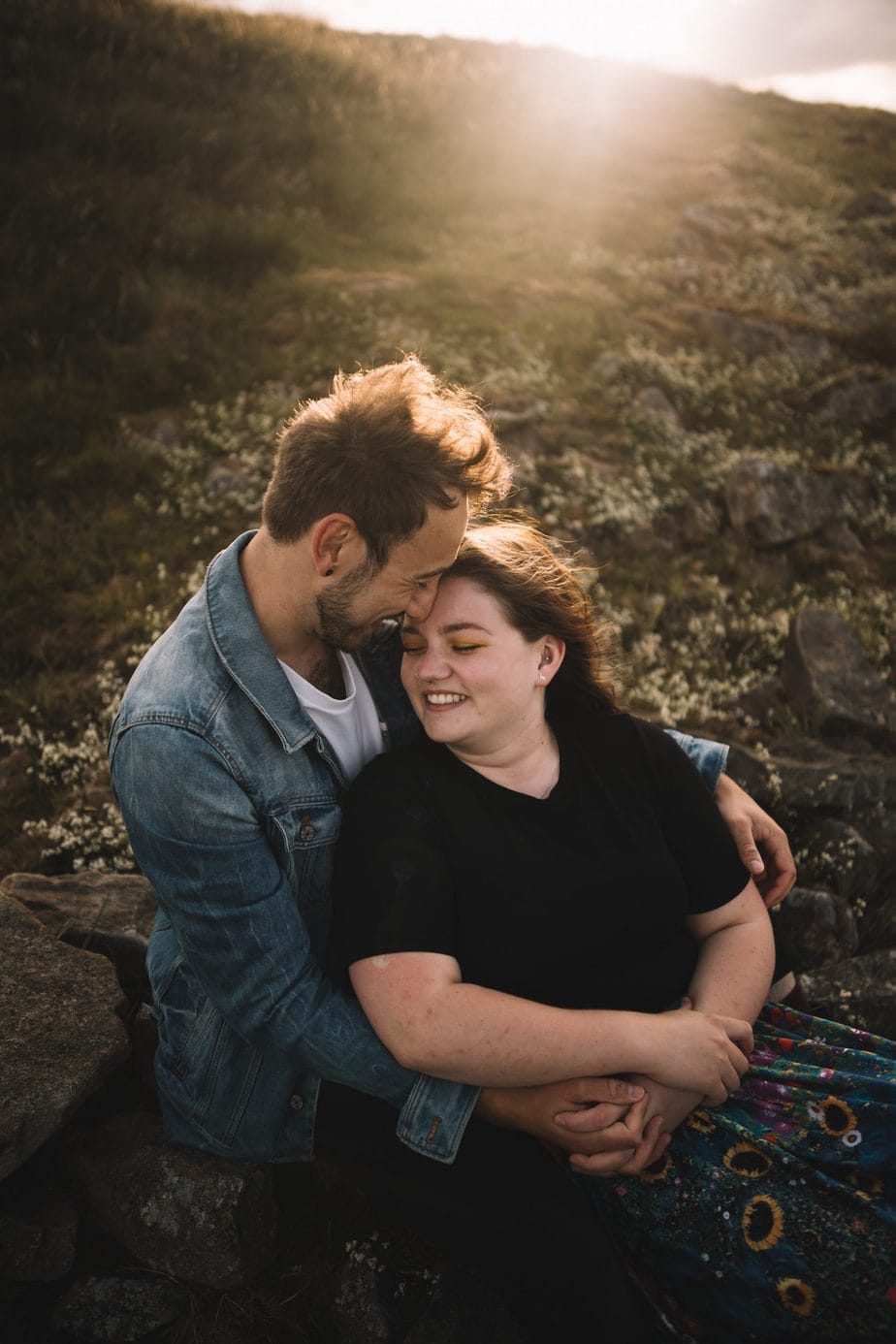 engagement shoot sunset session in the Peak District